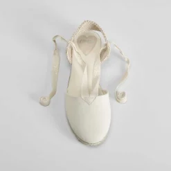 Discount Alpargata de yute cintas beige OH GIRL Sandalias