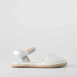 New Alpargata de yute con bordados blanca OH GIRL Sandalias