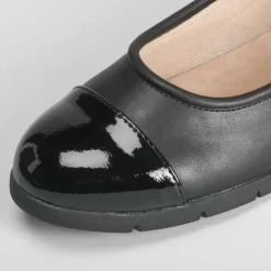 Best Bailarina negra puntera charol Mujer Zapatos Confort|Bailarinas