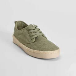 Blucher de lona y yute verde Hombre Zapatillas Lona