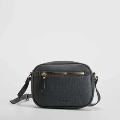 New Bolso bandolera grabado negro PICCOLA PIU Bolsos Y Carteras