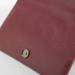 Sale Bolso bandolera solapa pespuntes burdeos Bolsos Y Carteras