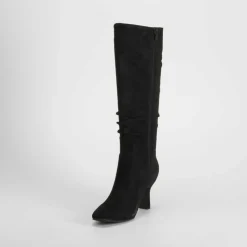 Best Bota alta tacón arrugada negra PICCOLA PIU Mujer Botas Tacón