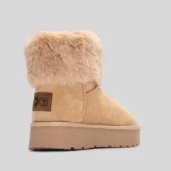 Discount Bota australiana pelo beige Mujer Botines Planos