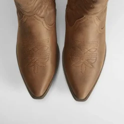 Clearance Bota campera alta tacón Mujer Botas Tacón