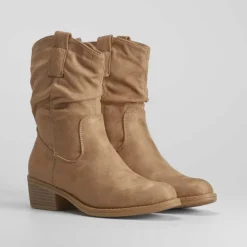 Discount Bota campera marrón PICCOLA PIU Mujer Botines Tacón