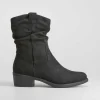 Clearance Bota campera negro PICCOLA PIU Mujer Botines Tacón