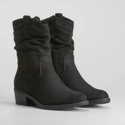 Clearance Bota campera negro PICCOLA PIU Mujer Botines Tacón