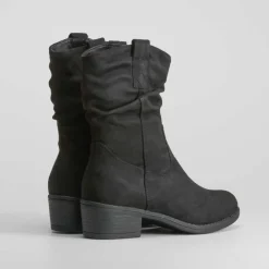 Clearance Bota campera negro PICCOLA PIU Mujer Botines Tacón