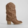 Best Bota campera tacón marrón Mujer Botas Tacón