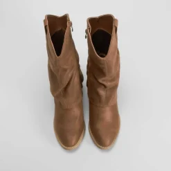 Best Bota campera tacón marrón Mujer Botas Tacón