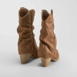 Best Bota campera tacón marrón Mujer Botas Tacón