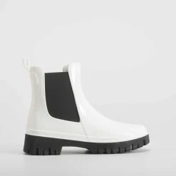 Online Bota chelsea blanco piso track PICCOLA PIU Mujer Botas De Agua
