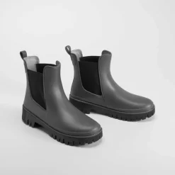 Hot Bota chelsea gris piso track PICCOLA PIU Mujer Botas De Agua