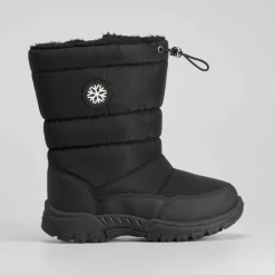 Bota nieve lisa negra Botas De Agua