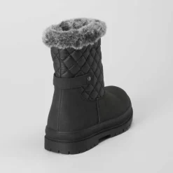 Hot Bota pelo acolchada negra OH GIRL Botines