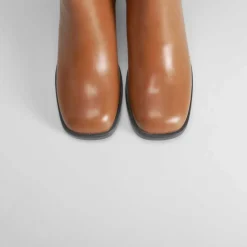 Online Bota tacón campera marrón Mujer Botas Tacón