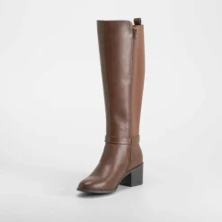 Discount Bota tacón medio marrón PICCOLA PIU Mujer Botas Tacón