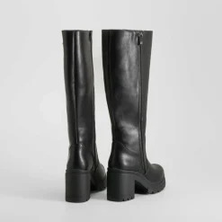 Discount Bota tacón plataforma negra Mujer Botas Tacón