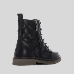 Botín acochado estrella negro Botines