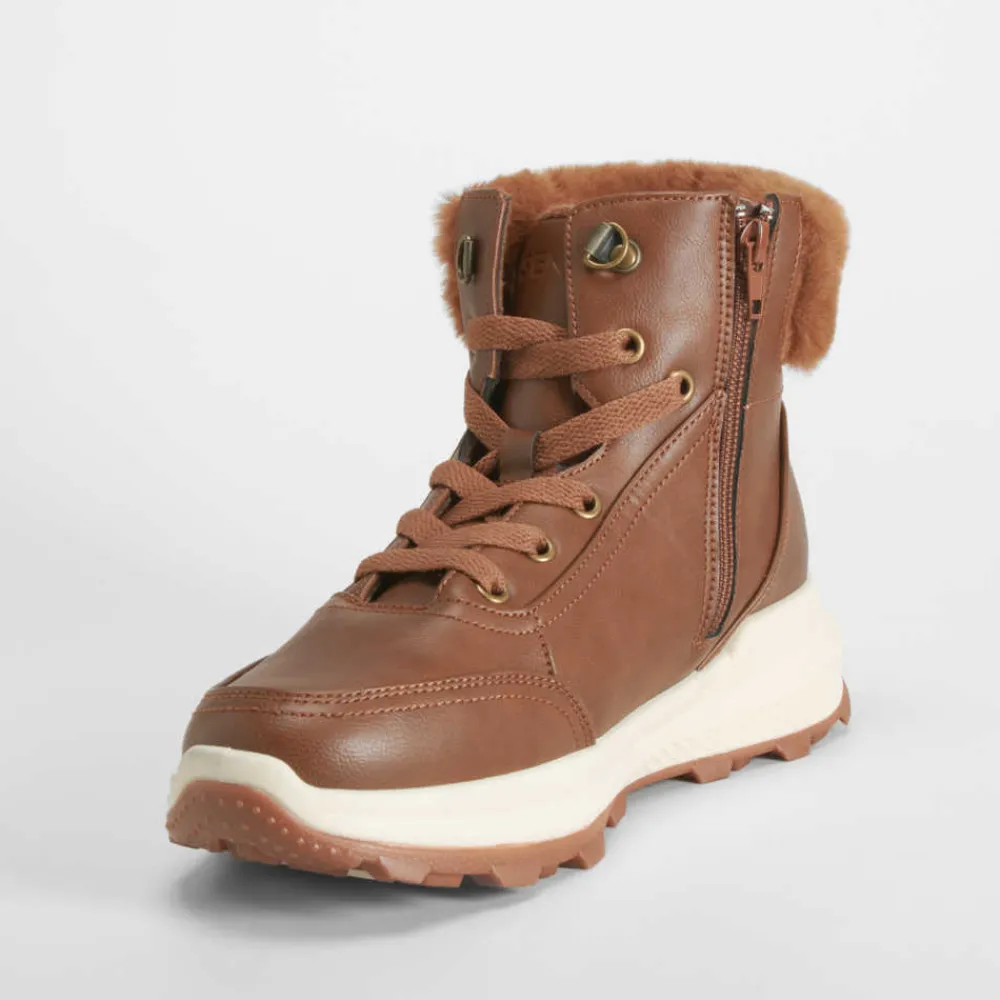 Clearance Botín adeportivado cordón marrón Mujer Botines Planos