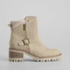 Sale Botín biker beige Mujer Botines Tacón