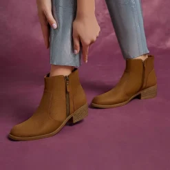 Clearance Botín campero PICCOLA PIU marrón Mujer Botines Tacón|Botines Planos