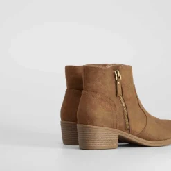 Clearance Botín campero PICCOLA PIU marrón Mujer Botines Tacón|Botines Planos