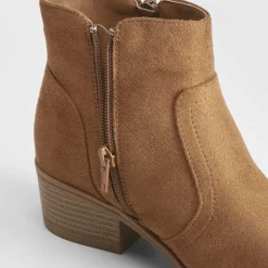 Clearance Botín campero PICCOLA PIU marrón Mujer Botines Tacón|Botines Planos