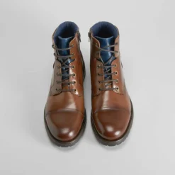 Hot Botín casual piel marrón Hombre Botas