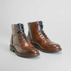 Hot Botín casual piel marrón Hombre Botas