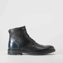 Discount Botín casual piel negro Hombre Botas