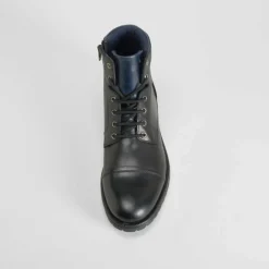 Discount Botín casual piel negro Hombre Botas