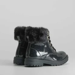 New Botín charol glitter negro OH GIRL Botines