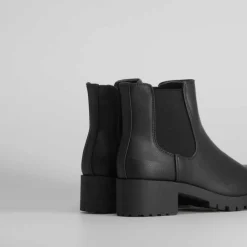 Outlet Botín chelsea basic track negro Mujer Botines Tacón|Botines Planos
