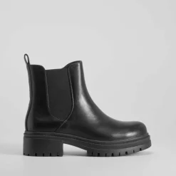 Online Botín chelsea chunky negro PICCOLA PIU Mujer Botines Planos