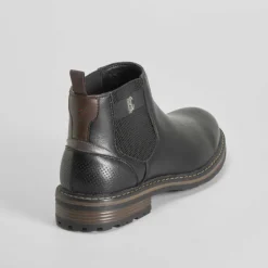 Clearance Botín chelsea negro Hombre Botas