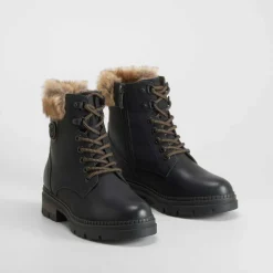 Discount Botín cordón negro Mujer Botines Planos