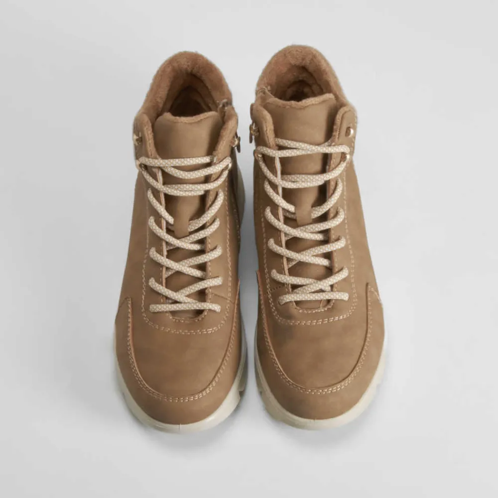 Best Botín cordón Soft Insock camel Mujer Botines Planos