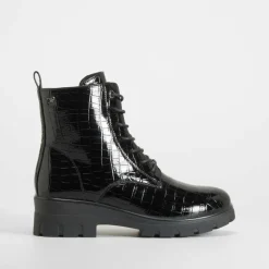 Discount Botín cordón Soft Insock negro Mujer Botines Planos