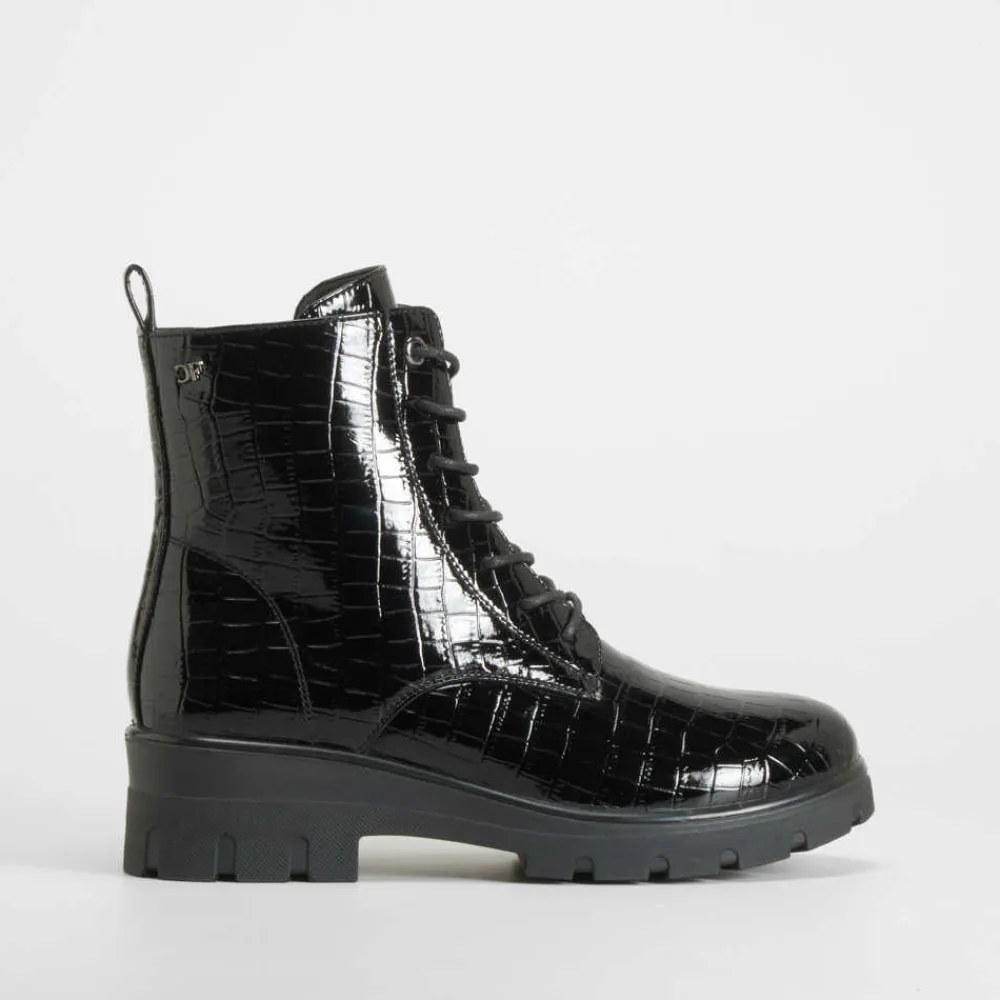 Discount Botín cordón Soft Insock negro Mujer Botines Planos