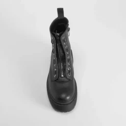 Sale Botín cremallera plataforma negro Mujer Botines Plataforma