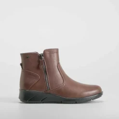 Sale Botín cremallera Soft Insock marrón Mujer Botines Planos