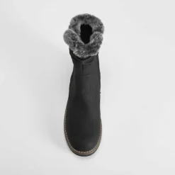 Clearance Botín crepe hebillas negro Mujer Botines Planos