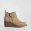 Sale Botín cuña casual beige Mujer Botines Tacón