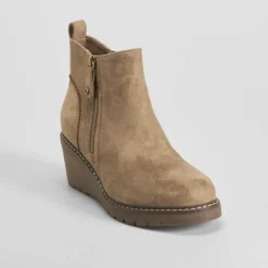 Sale Botín cuña casual beige Mujer Botines Tacón