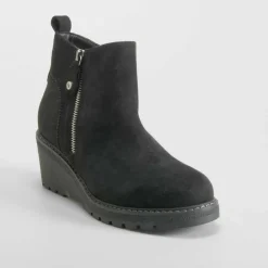 Online Botín cuña casual negro Mujer Botines Tacón