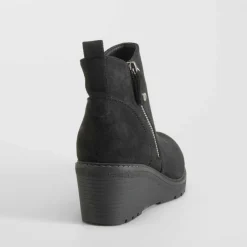 Online Botín cuña casual negro Mujer Botines Tacón