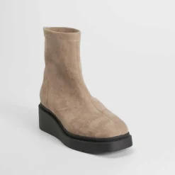 Outlet Botín cuña elástico taupe PICCOLA PIU Mujer Botines Planos