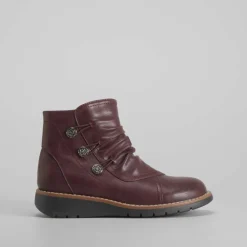 Best Botín cuña triple adorno rojo Mujer Botines Tacón